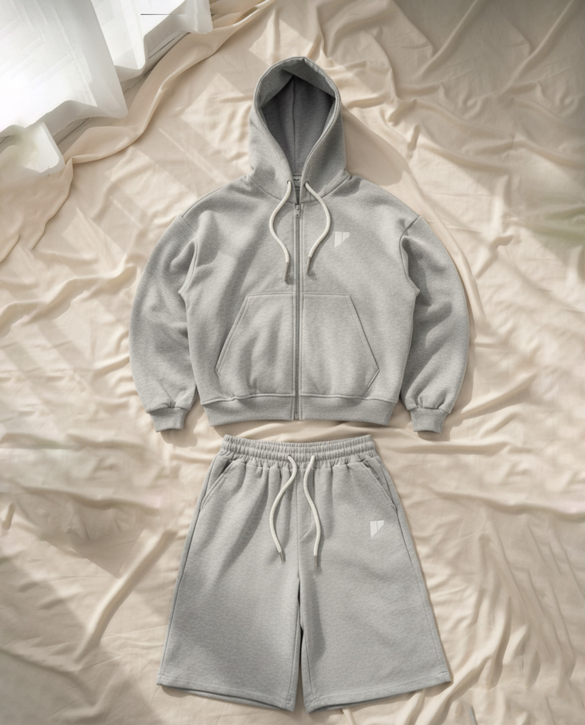 Grey Hoodie & Jorts Set 3